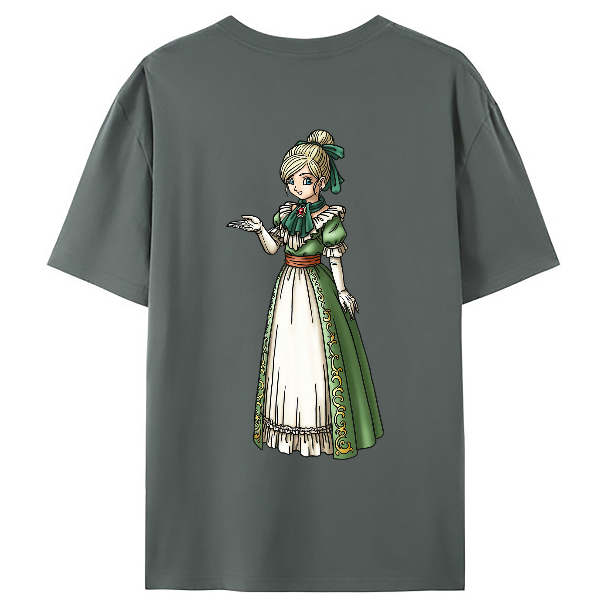 （画像用） ドラゴンクエスト Doragon Kuesuto Dragon Quest 綿100％ メンズ半袖Tシャツ（バックプリント） 通気性